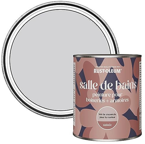Rust-Oleum Peinture Violette Résistante à l'humidité pour Meubles de Salle de Bains, Finition Satinée - Ombre Lilas 750ml