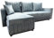 ML Furniture Ltd Sofa mit Schlaffunktion, Model Denwer 226 cm x 150 cm, Wohnlandschaft, Ecksofa Klein, Couch Monolith Stoff Farbe: Grau