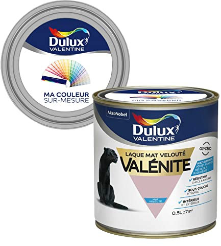 Ma Couleur Sur-mesure par Dulux Valentine – Peinture Laque Glycéro - Grande résistance pour boiseries et ferronneries - Mat Rose des Sables 0,5 L