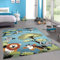 CARPETIA Waldtier-Teppich in Blau • Das perfekte Accessoire für EIN tierisch schönes Kinderzimmer, 140 x 200 cm