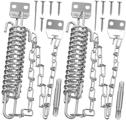 Storm Door Chain Screen Door Spring Closer 2 Pack Prevent Storm Damage Stop