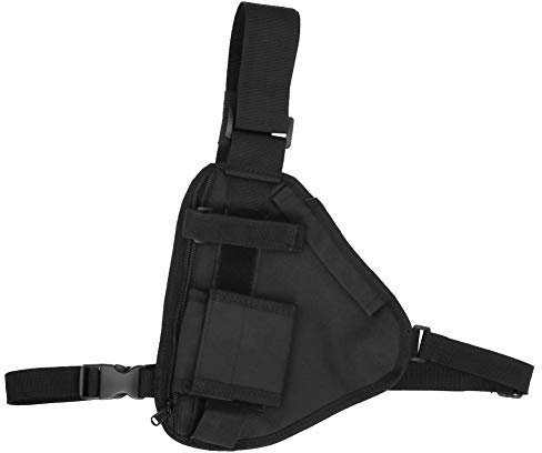 Lwuey Porta Radio Walkie Talkie,Borse a Tracolla per Radio Bidirezionali Impermeabili Tattico Imbracatura Pettorale Radio Rescue Essentials Vest Rig Pouch con Cinturino Regolabile