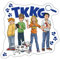 Spreadshirt TKKG Junior Logo Mit Der Bande Und Pfoten Sticker, max. 10x10 cm, 10 x 10 cm, Mattweiß
