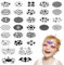 SRIZIAN 30 Stück Gesichtsmalerei Schablonen, Wiederverwendbare Gesichtsfarbe Schablonen, Tattoo-Schablonen für Gesicht und Körper, Kinder Party Urlaub Halloween Make-up