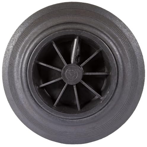 8 Heavy-Duty Universal Wheelie Bin Wheel - Robust Rubber For Most Bins - 200mm, 22.5mm Hub Bore by GreenGrove