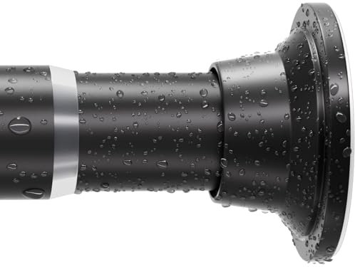 XUXRUS Duschvorhangstange 70-136CM Einstellbar Teleskopstange Ohne Bohren,Schwarz