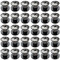 SHSMPXOY 30 Set Chicago Screws Posts for Leather Rivets M5*6mm Chicago Book Binding Screws Rivets Cross Head Chicago Button Screws for DIY Book Scrapbook Bookbinding, Bags,Collars(Gloss Black)