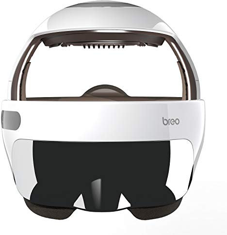 Breo iDream5s Elektrisches Kopfmassagegerät, Augen- und Nackenmassagehelm mit Wärme, Kneten, Luftkompression, APP-Steuerung, Kratzbaum für Kopfschmerzen, Stressabbau, Tiefschlaf