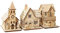 Cabina natalizia in legno, decorazioni artigianali per capanna di villaggio, decorazioni in legno incandescente per casa, soggiorno, cucina, finestra
