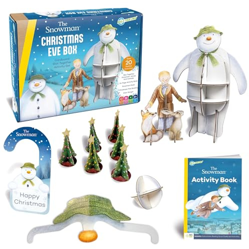 Build Your Own The Snowman™ Christmas Eve Box - Includes Snowman Kit, Activity Book, Door Hanger, Face Mask & Skittle Game - Ages 4+