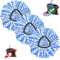 Sgizoku H2PrO Spin Mop Ricambiocompatibile con Viledar RinseClean Mop Teste: 3 testine Blu in Microfibra per Il Sistema di Serbatoio RinseClean 2