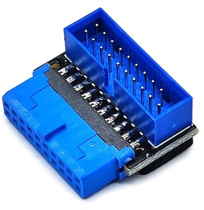 Desktop Internal Socket USB Header Adapter USB 3.2 19/20Pin Motherboard Socket Connection 90 Degree Adapter