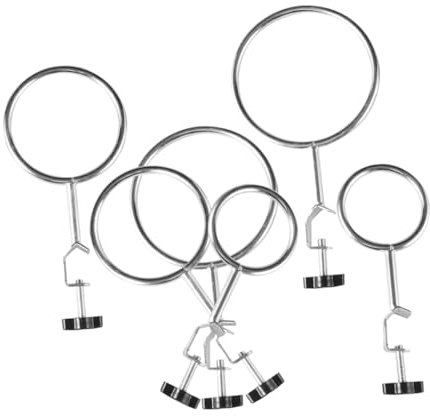 Toyvian 6pcs Retort Stand Clamp Lab Clamp Holders Support Rod for Laboratory Equipment