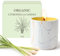 Citronella Kerze Outdoor, Groß 50 Std, Kerze Outdoor im Glas, Natürliche Sojawachs Kerze, Handgefertigte Kerzen, Home Dekor Keramik, Sommer Citronella Kerze für Garten Terrasse Camping, Weiße, 8 Oz