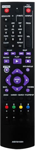 AKB73215304 Replace Blue Ray Player Remote Control Compatible with LG BD640C BD640 BD6451DN Blu-ray Disc DVD Player