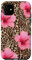 Leopard Print Hibiscus Flower Pink Floral Case for iPhone 11