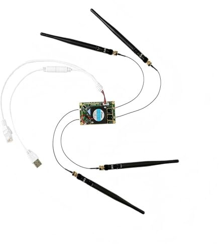 VONETS Dual Band 2.4G/5G WiFi Module WLAN Bridge Wireless Router Ethernet WiFi Hotspot Extender RJ45 LAN Adapter DIY Industrial Engineering Network Device with 4 Antennas with Cooling Fan