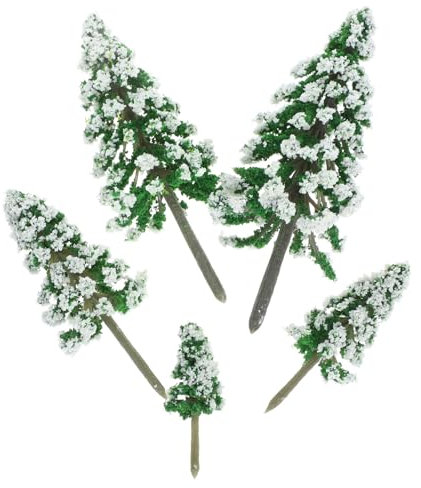 Tofficu 5stücke Miniaturbaum Handgefertigte Zedernbaum Modelle Für Sandtisch Landschaftsdekoration Für Architekturmodelle Und Szenengestaltung