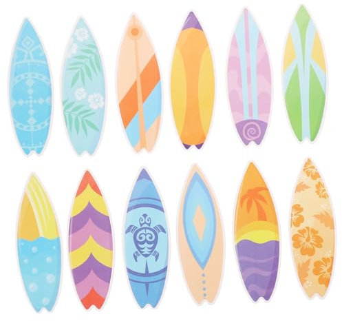 VICASKY 1satz Tropische Surfbrett Aufkleber Hawaii Dekorationen Für Strandpartys Und Bulletin Board Deko Selbstklebend Und Farbenfroh Für Sommerfeiern