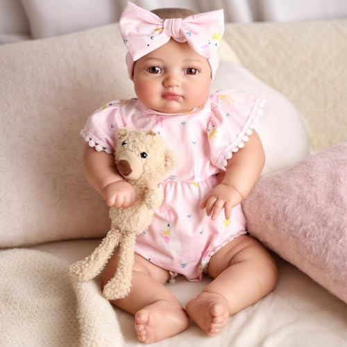 BABESIDE Reborn Babypuppe Mädchen - 20 Zoll Realistische Babypuppen Haben den Weichen Körper - Lebensecht Puppen für Kinder ab 3 Jahren