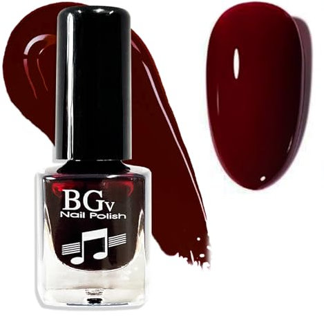 Burgundy Nail Polish, Dark Red Nail Varnish, Long Lasting Quick Dry Nail Polish, Breathable No UV Needed Nail Paint Art Polish Manicure for Women