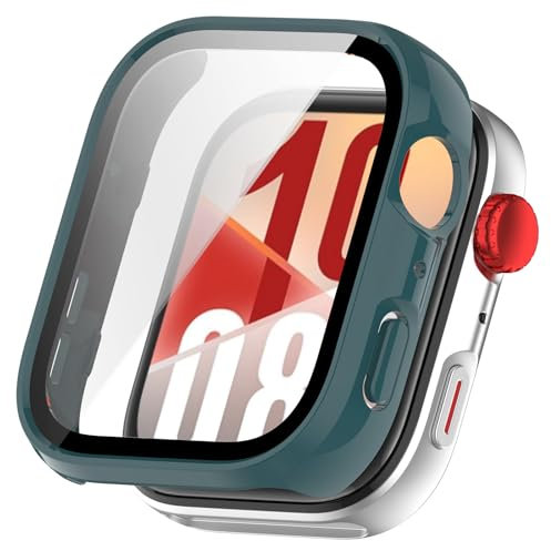 Custodia rigida con pellicola protettiva compatibile con Huawei Watch Fit 4, protezione completa antigraffio PC custodia protettiva ultra sottile per Huawei Watch Fit 4 Smartwatch (verde)