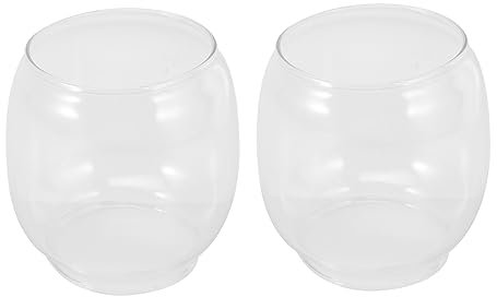 Gatuida 2 Stück Ersatzglas Petroleumlampe, Glaszylinder Lampenschirm Glas, Petroleumlampe Ersatzglas Für Sturmlaterne, Nostalgische Öllampen, Zuhause Garten Outdoor 8.5cm