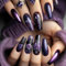 Kabwea 24 pièces ongles artificiels roses lilas, Press on Nails, ongles à coller, faux ongles (colle gelée + bandes adhésives)