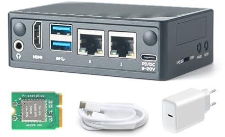 youyeetoo FriendlyElec NanoPi M5 Single Board Computer – Rockchip RK3576 SBC mit HDMI, Dual GbE, M.2 NVMe und SDIO WiFi-Buchsen, UFS 2.0-Speicherunterstützung (8GB RAM,Mit WiFi und Netzteil)