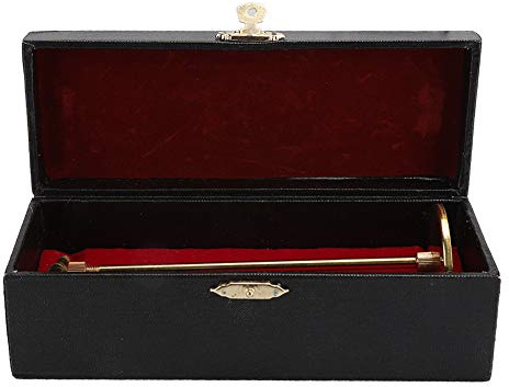 Akozon 1/6 Maßstab Metall Gold Phone Model Mini Musical Accessoire für 12 -Zoll -Puppen (16 cm großes goldenes Mikrofon)