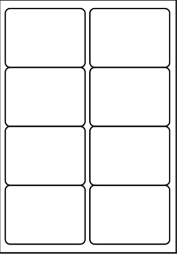 SmithPackaging A4 Self Adhesive Address Labels, 8 Labels Per Sheet, 20 Sheets,99.1 x 67.7mm, 160 Labels