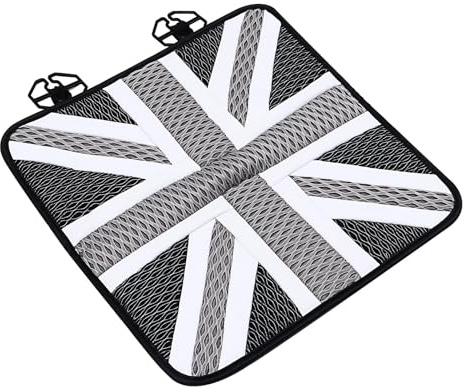 MAJORMENCH Autositzmatte Langlebiges Sitzpolster aus Eisseide mit Union Jack Muster Passform Sommerferien Kühlende Sitzmatte für Autositz für Jahreszeiten