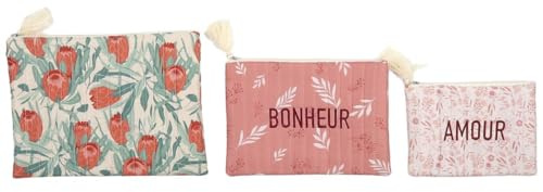 LA CHAISE LONGUE Set de 3 Trousses Bohème Polyester Cosmétique Beauté Multi