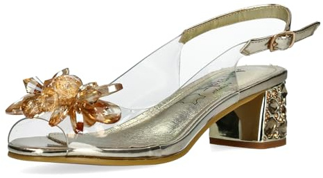 Laura Vita Misstyl by Damen Sandalette Slingback Peeptoe Transparent MILY 22