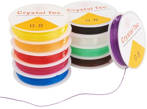 VBS XXL Gummikordeln Magic Stretch 10 Rollen je 5m 0,8mm Stärke 10 Farben