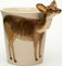 Reh Tasse Tier Tasse 3d Tasse Keramik Becher mit Tieren Tiermotiven 14 x 15 x 10 cm