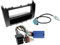 1 DIN Radio Einbauset mit Lenkradfernbedienung für Mercedes C Klasse CL203 Facelift 2005-2007 schwarz mit Mini ISO