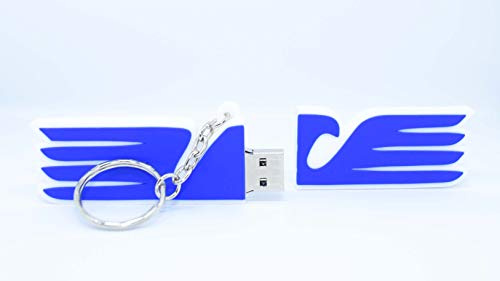 FOOTBALL USB-Stick 3.0 & Schlüsselanhänger mit Adlerform, 32 GB, Speicherstick, Disk Pen Drive, High-Speed, Geschenkidee für Lazio-Fans