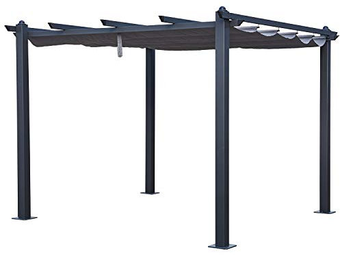 Happy Garden Pergola autoportante 3 × 3m Cassis Grise - Structure Aluminium