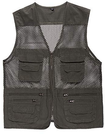 Daoba Sommer Outdoor Sport Weste Mesh Atmungsaktiv Safari Weste Mit Vielen Taschen Für Jagd Angeln Camping