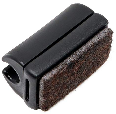 Adsamm® / 4 x Klemmschalengleiter mit Filz/Schwarz/ø 6-7 mm/Rund/Schalengleiter mit austauschbarem Filz für Stahlrohstühle