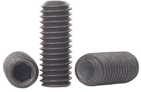 4mm / M4 x 8 Black High Tensile Cup Point Grub Screws Hex Socket Set Screw Self Colour 14.9 DIN 916-20 Pack