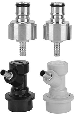 2tlg Carbonation Cap, Edelstahl Carbonator mit Barb Ball Lock Anschluss, Bierfass Trennset für Homebrew Soda Water Carbonate Bier Softdrinks