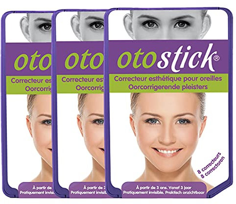 Otostick PACK-3 | Correcteur cosmétique pour oreilles séparées | Contient 24 correcteurs | A partir de 3 ans.