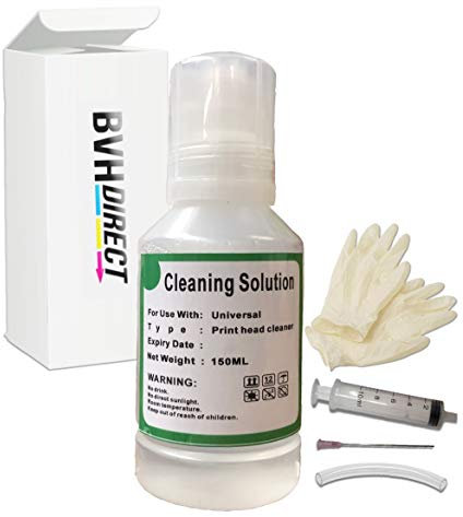 Unblock Print Head Nozzles Inkjet Printers. Compatible with Epson, Brother, Lexmark, Kodak and HP Printhead Cleaning Kit 150ml