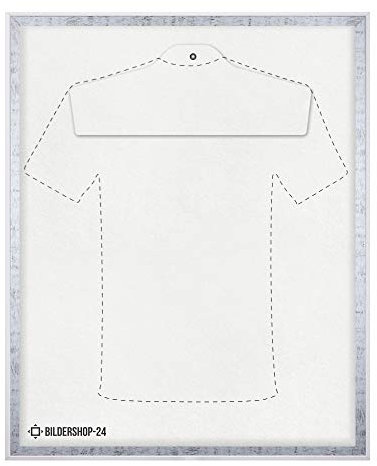 Bildershop-24 Objektrahmen Trikotrahmen VARIANTO35 80x100cm Weiß Grau Antik inkl. Bügel und Passepartout in Reinweiß
