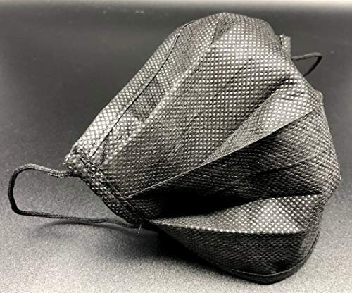 CECONCEPT Schutzmaske aus Stoff, 20-fach waschbar, 3-lagig, Kategorie 1 UNS1, AFNOR-konform, DGA zertifiziert, Farbe: Schwarz