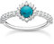 THOMAS SABO Damen Ring türkiser Stein mit weißen Steinen 925 Sterlingsilber TR2344-405-17