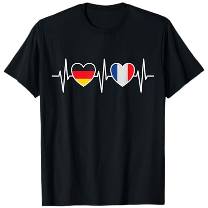 Allemagne et France France Drapeau français Drapeaux T-Shirt