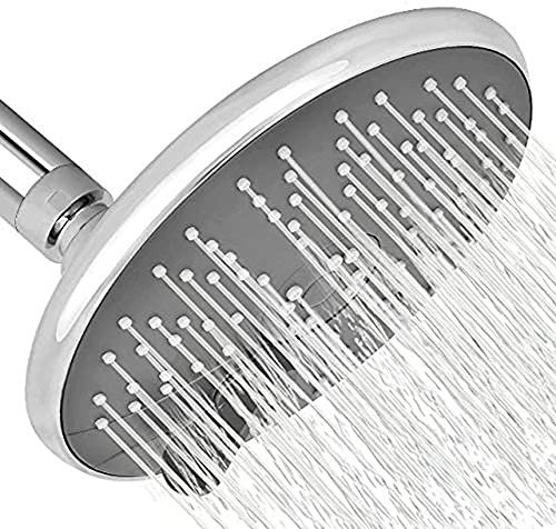3 Sprüheinstellungen 6 Zoll einstellbarer fester Hochdruck-Duschkopf, mit G1/2-Schnittstelle, 104 medizinische Silikondüsen, verstopfungshemmend und selbstreinigend, einstellbares Kupferkugelgelenk